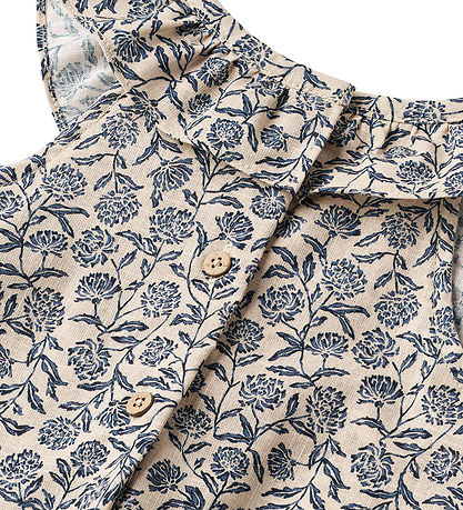 Wheat Bodysuit w. Skirt - Ingeborg - Blue Cornflowers