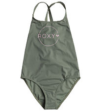 Roxy Swimsuit - Basic Active One Piece - Agave Green Roxy Swimsuit - Basic Active One Piece - Agave Green