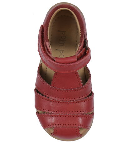 Pom Pom Sandalen - Vorspeisen Scallop Klettband - Dusty Ed Pom Pom Sandalen - Vorspeisen Scallop Klettband - Dusty Ed