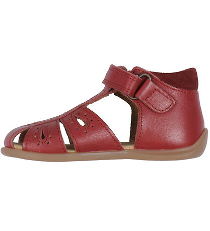 Pom Pom Sandalen - Startdrops Klittenband - Dusty Rood Pom Pom Sandalen - Startdrops Klittenband - Dusty Rood