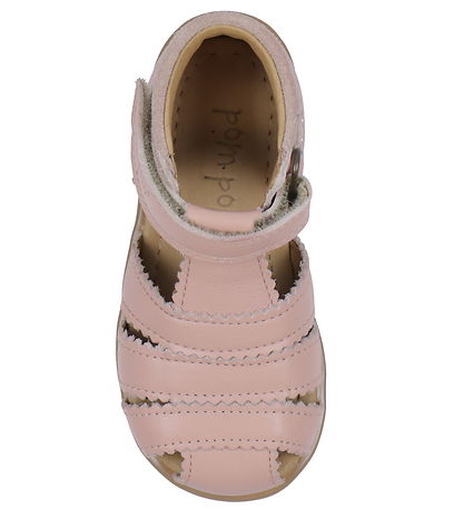 Pom Pom Sandaler - Förrätter Scallop Velcro - Rose Pom Pom Sandaler - Förrätter Scallop Velcro - Rose