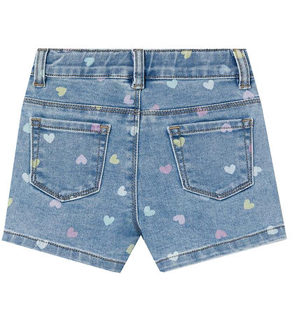 Shorts Name It - Mince - NmfSalli - Medium+ Blue Denim/Hearts Shorts Name It - Mince - NmfSalli - Medium+ Blue Denim/Hearts