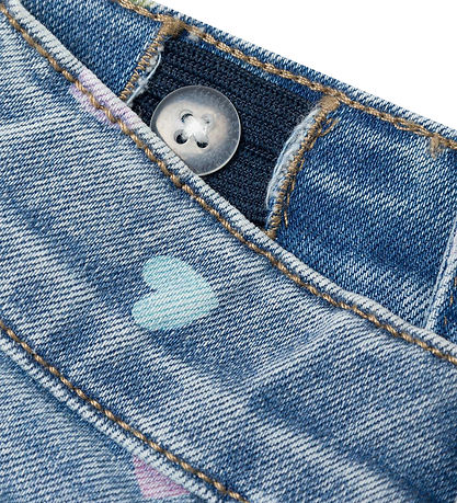 Shorts Name It - Mince - NmfSalli - Medium+ Blue Denim/Hearts Shorts Name It - Mince - NmfSalli - Medium+ Blue Denim/Hearts