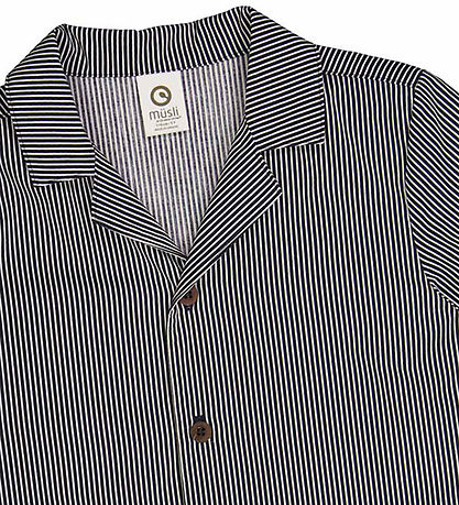 Müsli Shirt - Poplin Stripe - Conditioner Cream/Night Blue Müsli Shirt - Poplin Stripe - Conditioner Cream/Night Blue