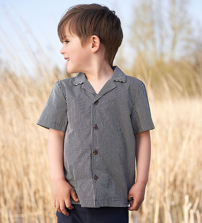 Müsli Shirt - Poplin Stripe - Conditioner Cream/Night Blue Müsli Shirt - Poplin Stripe - Conditioner Cream/Night Blue