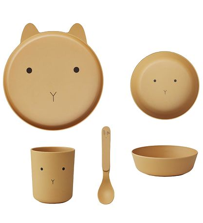 Liewood Dinner Set - Bioplastic - 4 Parts - Brody - Rabbit Yello Liewood Dinner Set - Bioplastic - 4 Parts - Brody - Rabbit Yello