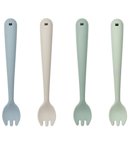 Liewood Forks - 4-Pack - Silicone - Scott - Dusty Mint Multi Mix