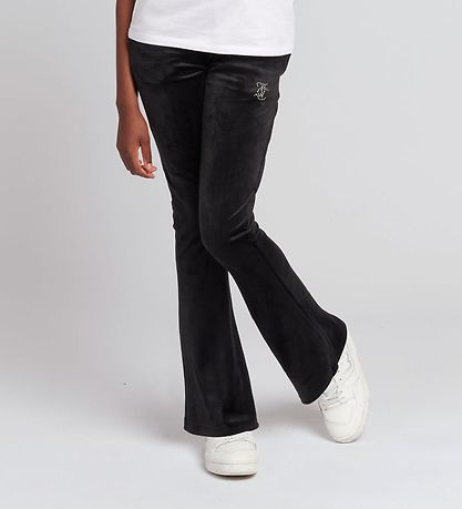 Juicy Couture Velvet Trousers - Diamante - Jet Black