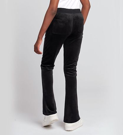 Juicy Couture Velvet Trousers - Diamante - Jet Black