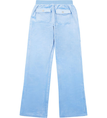 Juicy Couture Bukser i velur - Tonal - Della Robbia Blue