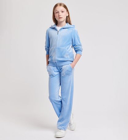 Juicy Couture Bukser i velur - Tonal - Della Robbia Blue