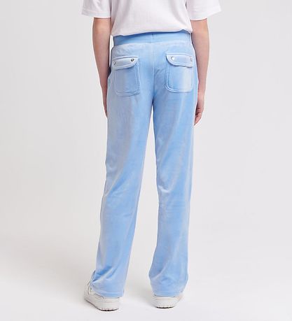 Juicy Couture Bukser i velur - Tonal - Della Robbia Blue