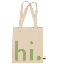 Design Letters Shoppingväska - Liten - Hej - Natur/Grön