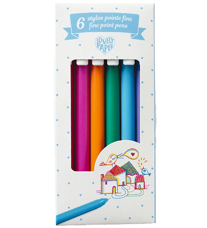 Djeco Ballpoint pens - 6 pcs - Gel - Pointe Fine 0.7 Djeco Ballpoint pens - 6 pcs - Gel - Pointe Fine 0.7