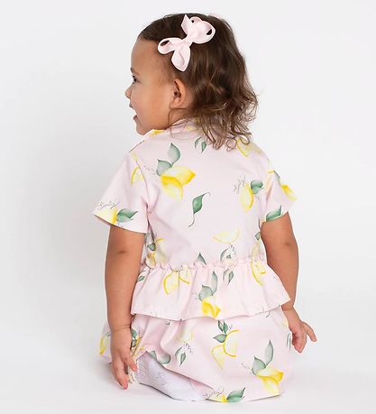Livly Klänning - Lilly - Citroner/Light Mauve