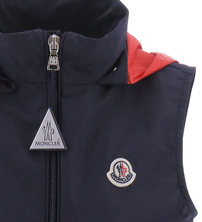 Moncler Waistcoat - Zene - Dark Blue w. Red/White