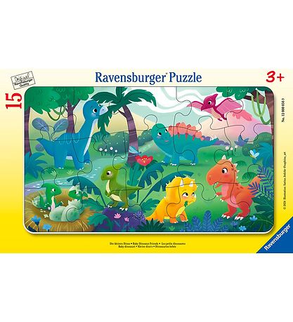 Ravensburger Púsluspil - 15 Kubbar - Barn Risaeðla Friends