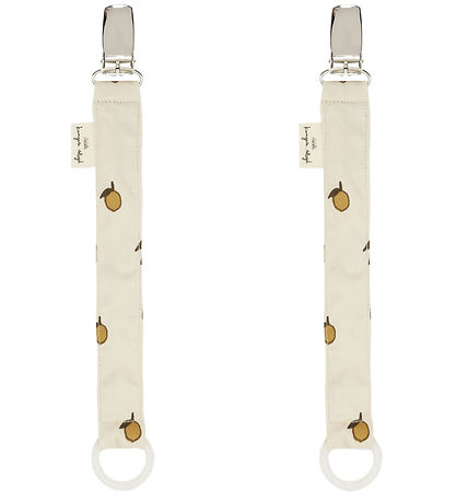Clips à Tétine Konges Sløjd - 2 Pack - Lemon