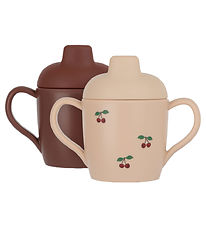 Konges Sløjd Bekers m. Drinkdeksel - 2-pack - Cherry Konges Sløjd Bekers m. Drinkdeksel - 2-pack - Cherry