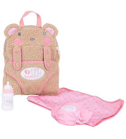 Tiny Treasures Backpack w. Accessories - Bear Hug Changing Bag