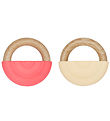 OYOY Teether - Rainbow Teether - 2-Pack - Cherry Red/Vanilla OYOY Teether - Rainbow Teether - 2-Pack - Cherry Red/Vanilla
