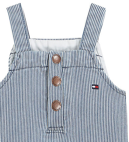 Tommy Hilfiger Set - T-shirt/Overalls - Striped Dungaree - The Tommy Hilfiger Set - T-shirt/Overalls - Striped Dungaree - The