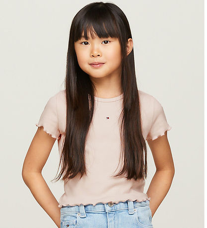 Tommy Hilfiger T-shirt - Essential Rib - Whimsy Pink Tommy Hilfiger T-shirt - Essential Rib - Whimsy Pink