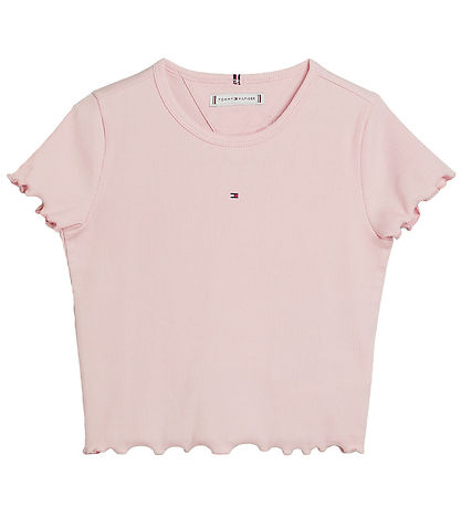 Tommy Hilfiger T-shirt - Essential Rib - Whimsy Pink Tommy Hilfiger T-shirt - Essential Rib - Whimsy Pink
