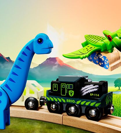 BRIO World Batterijgevoed Trein Met Dinosaur m. Geluid en licht  BRIO World Batterijgevoed Trein Met Dinosaur m. Geluid en licht