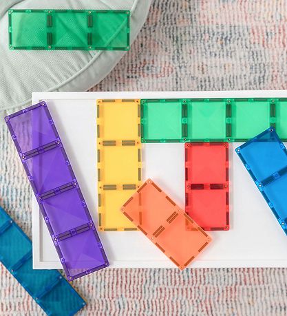 Ensemble d'aimants Connetix - 18 Parties - Rainbow Rectangle