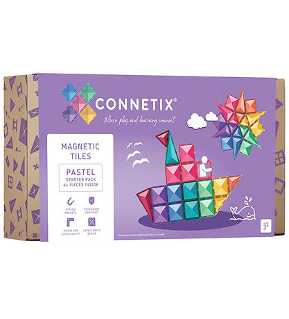 Connetix Magnet set - 64 Parts - Pastel Starts Pack