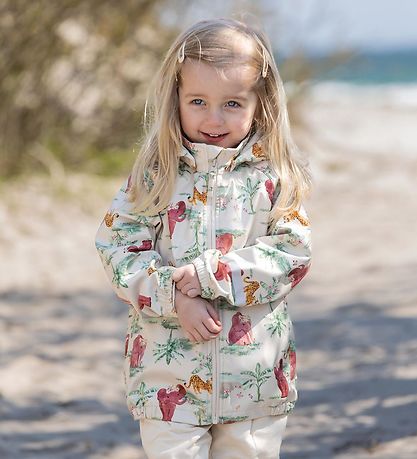 Veste softshell CeLaVi - Brandied Apricot/Rose av. Éléphants