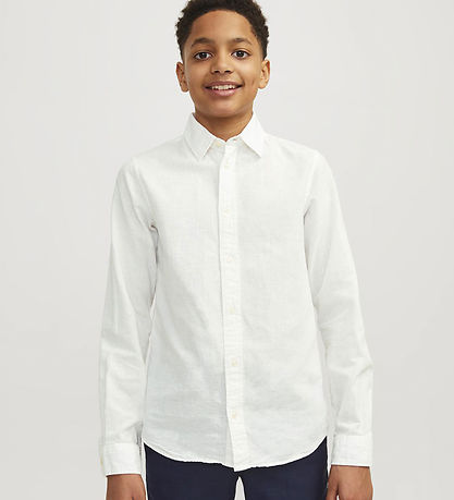 Jack & Jones Hemd - JjeLinen - Weiß