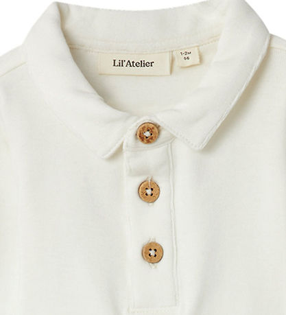 Lil' Atelier Shirt Bodysuit L/æ - NmmUndo - Coconut Milk