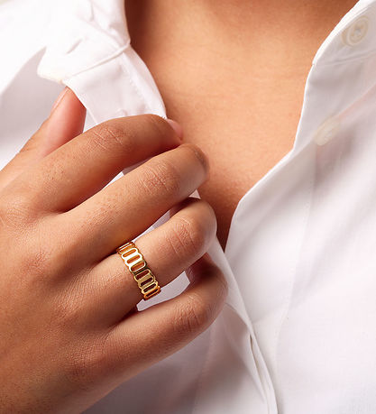 Design Letters Ring - Samenvoegen - Goud