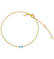 Design Letters Bracelet - 20 cm - Bow Tie - Gold/Light Blue Design Letters Bracelet - 20 cm - Bow Tie - Gold/Light Blue