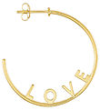 Design Letters Earring - 1 pcs - Love Hoop - Gold Design Letters Earring - 1 pcs - Love Hoop - Gold