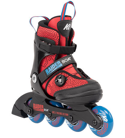 Patins à Roulettes K2 - Raider Boa - Noir/Rouge - En ligne Patins à Roulettes K2 - Raider Boa - Noir/Rouge - En ligne