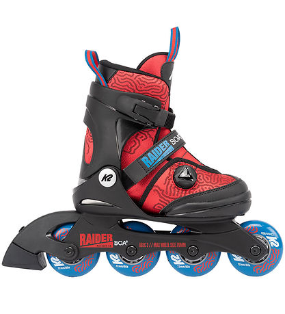 Patins à Roulettes K2 - Raider Boa - Noir/Rouge - En ligne Patins à Roulettes K2 - Raider Boa - Noir/Rouge - En ligne