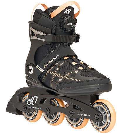 K2 Rolschaatsen - Alexia 80 Boa - Zwart/Oranje - Skeelers