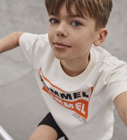 Hummel T-shirt - hmlTWO - Marshmallow Hummel T-shirt - hmlTWO - Marshmallow
