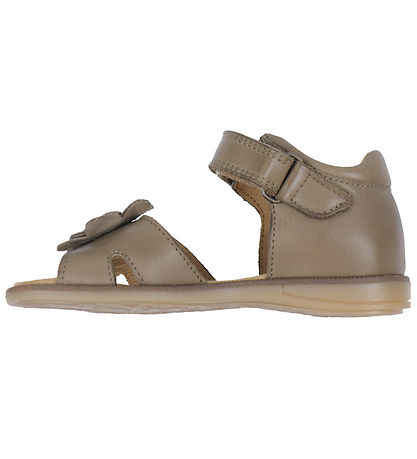 Pom Pom Sandals - Flower - Latte