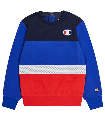 Champion Sweat Set - Sweatshirt/Sweatpants - Blue/Red/White