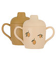 Konges Sløjd Cups w. Spout Lid - 2-Pack - Lemon Konges Sløjd Cups w. Spout Lid - 2-Pack - Lemon