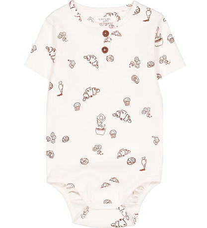 VACVAC Bodysuit s/s - Rib - Billie - BakersGonnaBake Aop