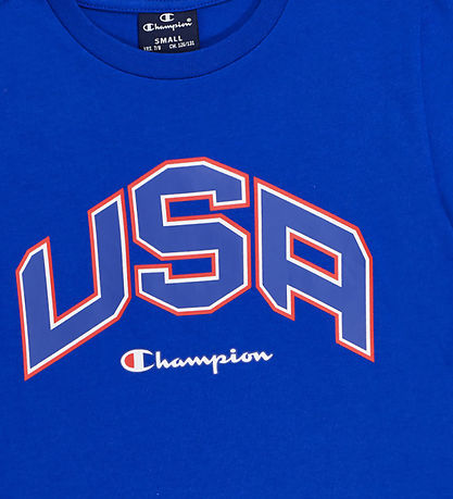 Champion T-shirt - Blue w. Print