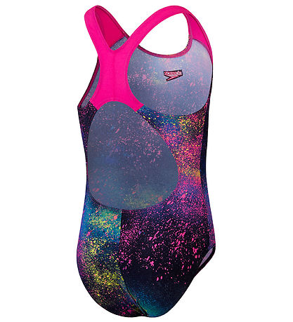 Speedo Swimsuit - Digital All-Over Splashback - Black/Pink