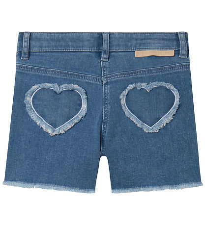 Stella McCartney Kids Denimshorts - Light blue w. Hearts