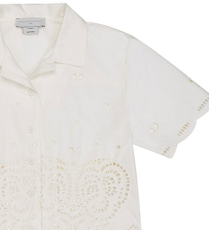 Stella McCartney Kids 셔츠 - 아이보리 포함 레이스 패턴
