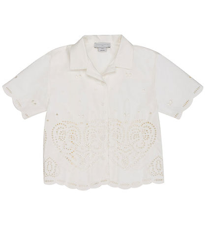 Stella McCartney Kids 셔츠 - 아이보리 포함 레이스 패턴